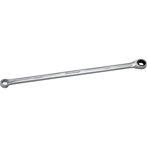 Sealey Extra-Long Double Ring Ratchet/Fixed Spanner 12mm (72T)