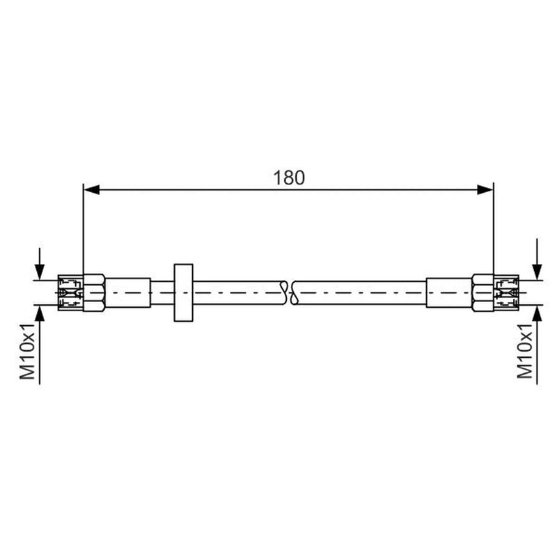 Bosch Brake Hydraulic Hose Line Rear 1 987 476 216