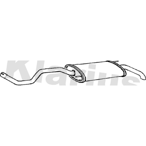Klarius Box With Tail Pipe Rear VW331A