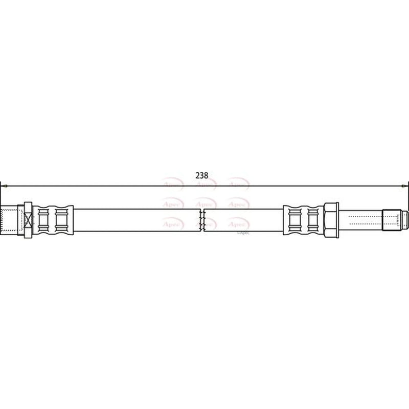 Apec Brake Hydraulic Hose Line Rear HOS3602