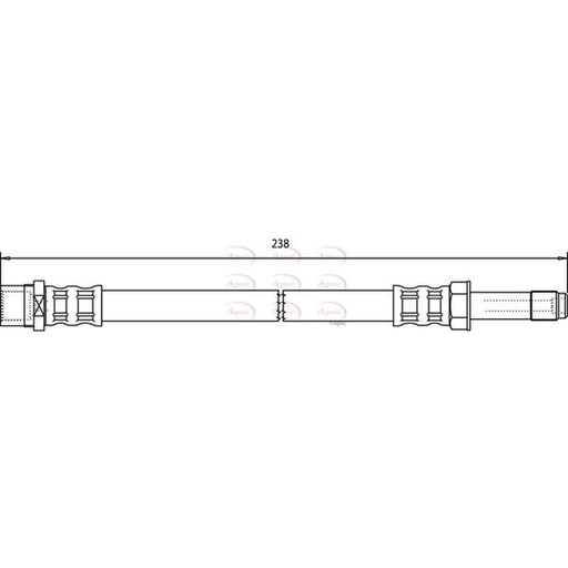 Apec Brake Hydraulic Hose Line Rear HOS3602
