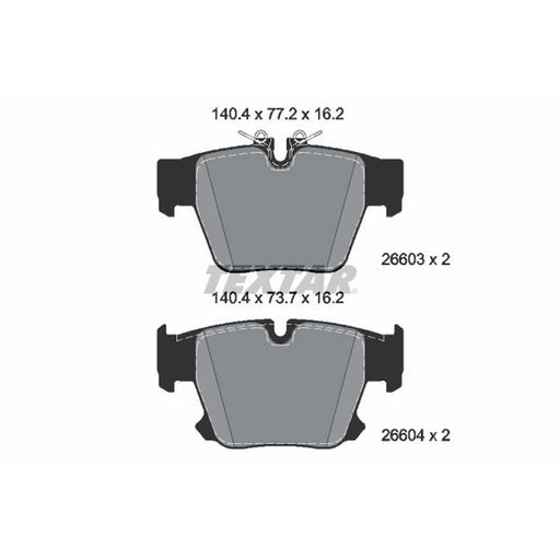 Textar Rear Brake Pad Set 2660301