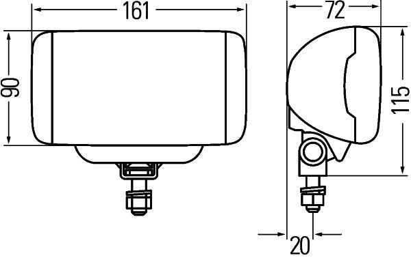 Hella High Beam Headlight Right 1FB 010 951-001