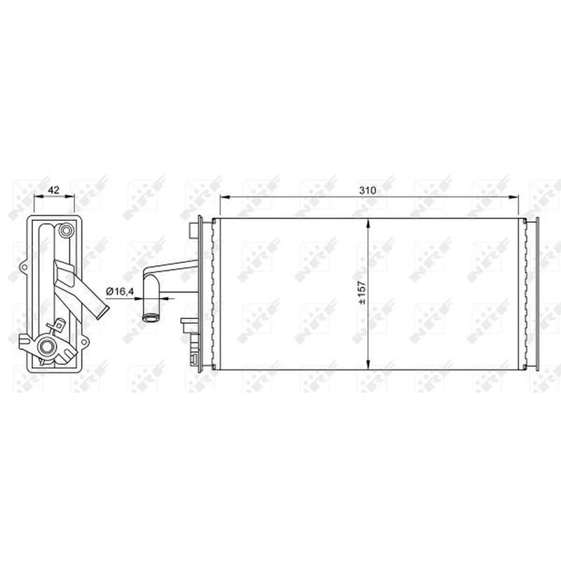 NRF Heater Matrix Core Heat Exchanger 54259