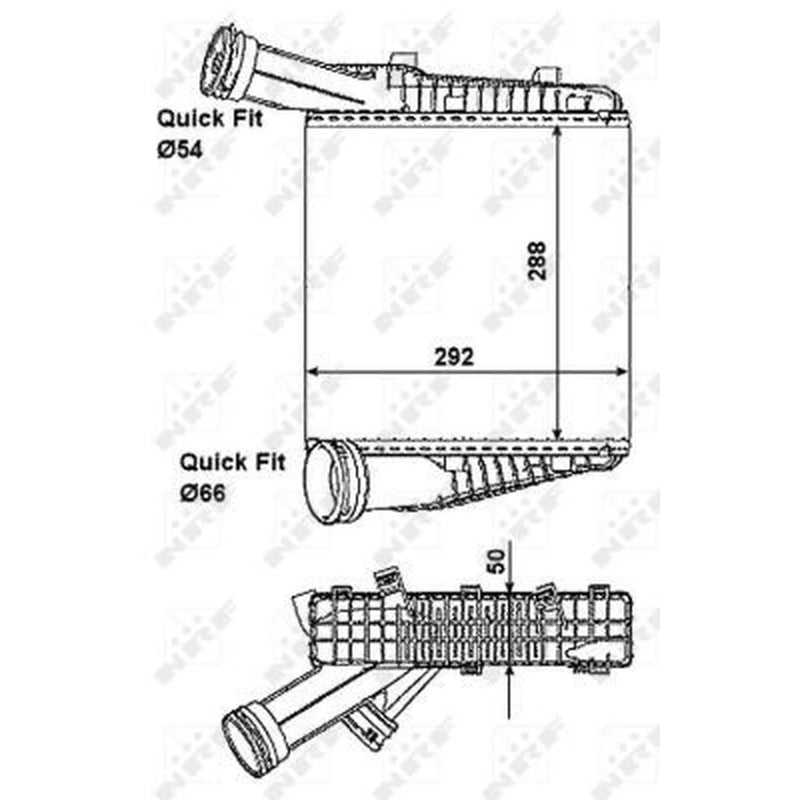 NRF Intercooler (Charge Air Cooler) 30198