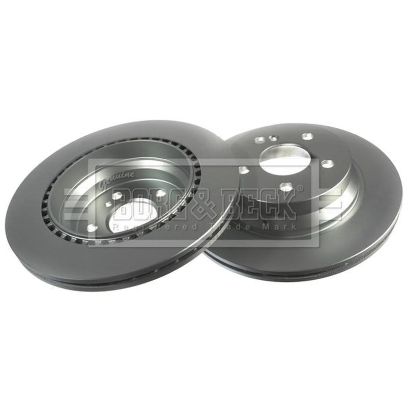Borg & Beck 2 x Vented Rear Brake Discs BBD4353
