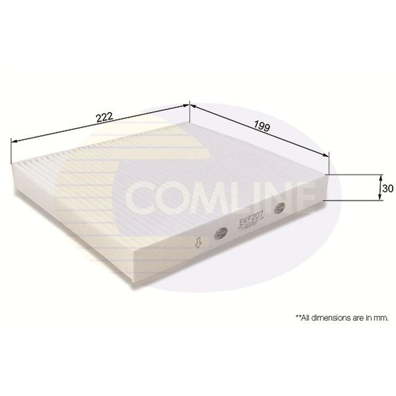 Comline Cabin Air Filter (Pollen Filter) EKF207