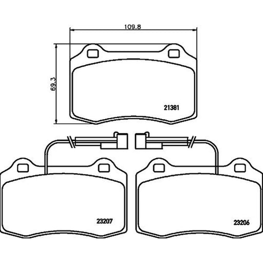 Mintex Front Brake Pad Set MDB1877