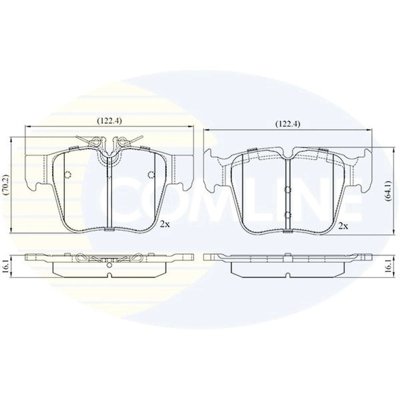 Comline 4 x Rear Brake Pad Set CBP02641