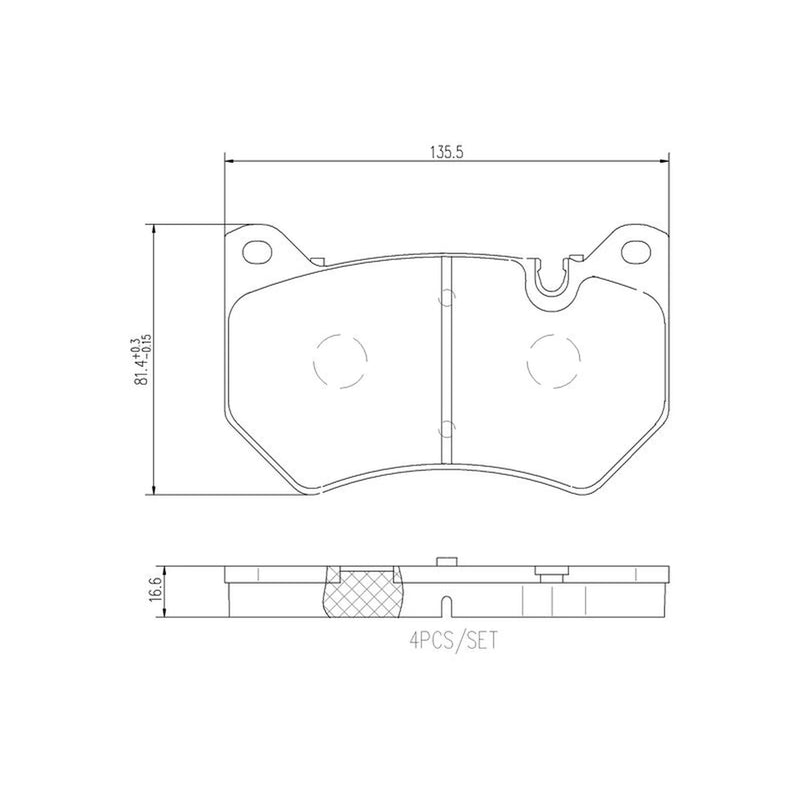 Brembo 4 x Front Brake Pad Set P85177