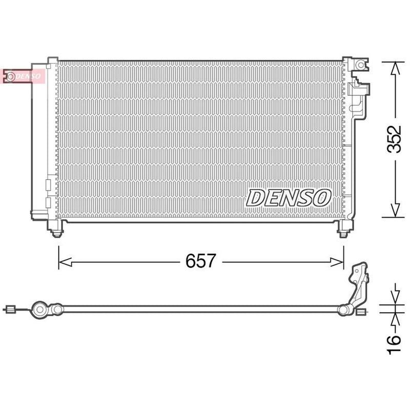 Denso Air Conditioning Condenser DCN43001