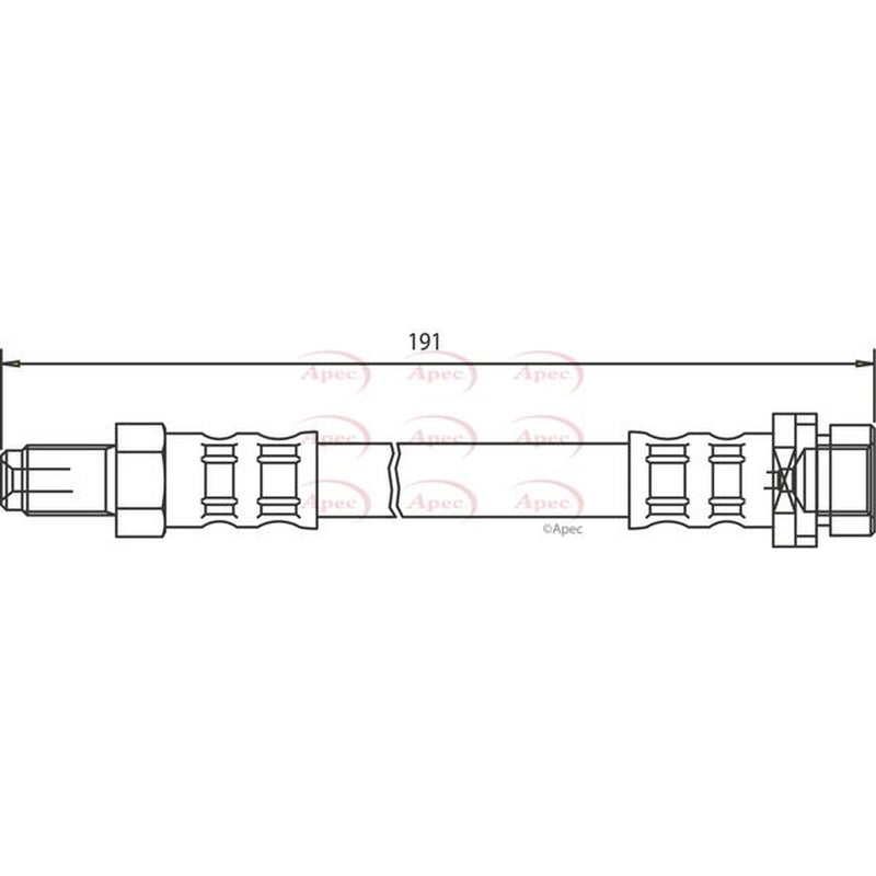 Apec Brake Hydraulic Hose Line Rear HOS3239