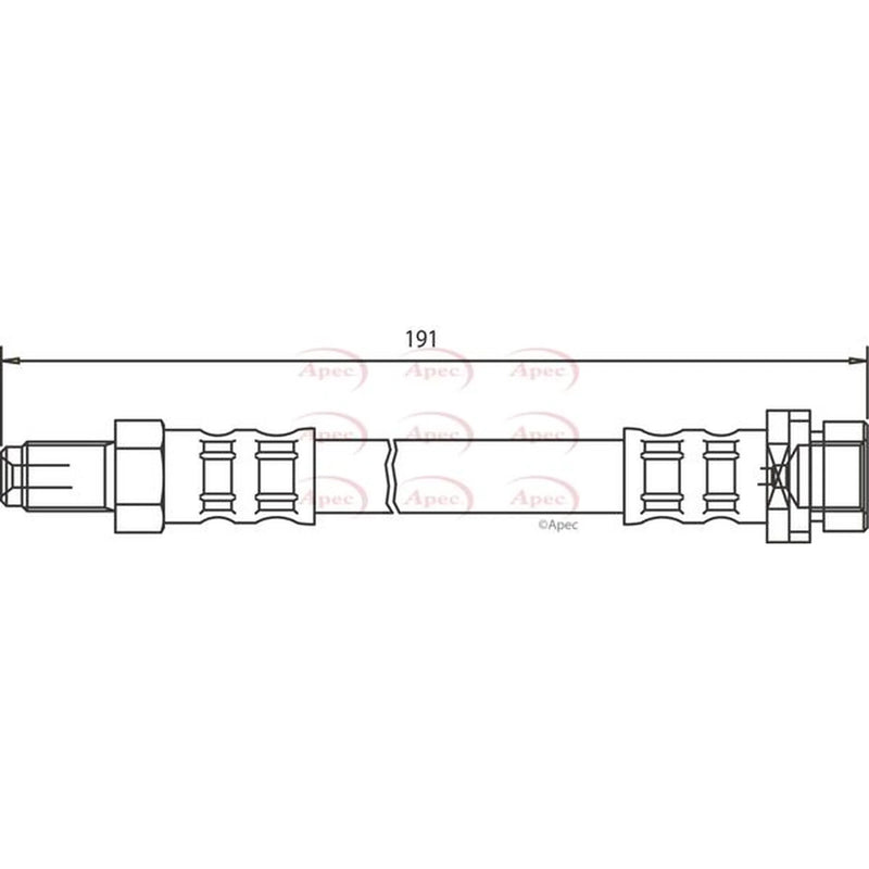 Apec Brake Hydraulic Hose Line Rear HOS3239