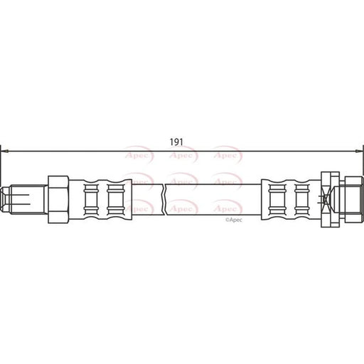Apec Brake Hydraulic Hose Line Rear HOS3239