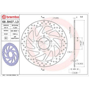 Brembo 2 x Rigid Front Brake Disc Brake Discs 68B407L3