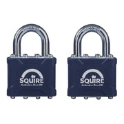 Squire 35T Stronglock Card (2) Padlocks 38mm Open Shackle Keyed - 35T