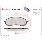 Brembo 4 x Front Brake Pad Set P78015
