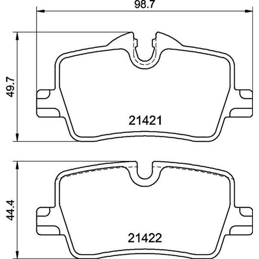 Brembo 4 x Rear Brake Pad Set P06113