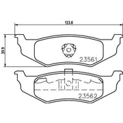 DON Rear Brake Pad Set PCP2134