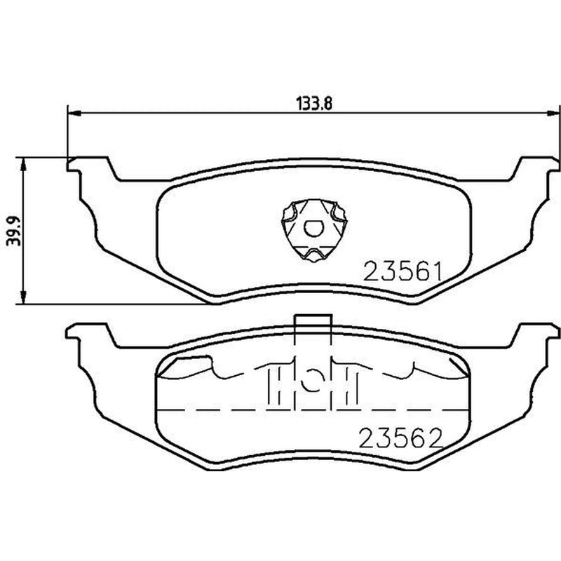 DON Rear Brake Pad Set PCP2134