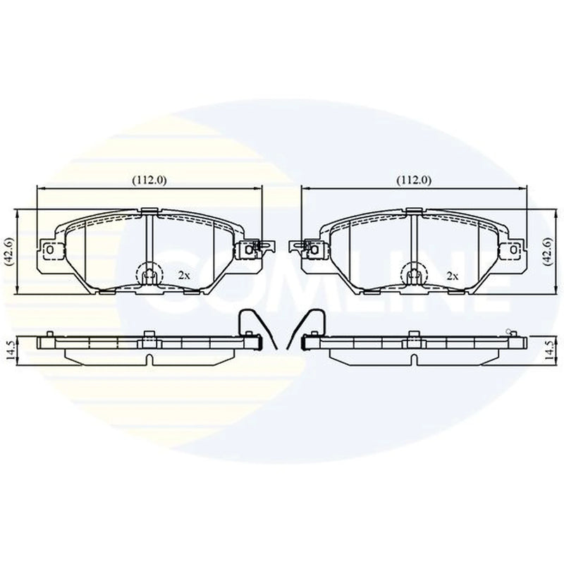 Comline 4 x Rear Brake Pad Set CBP32416