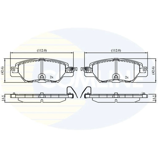 Comline 4 x Rear Brake Pad Set CBP32416