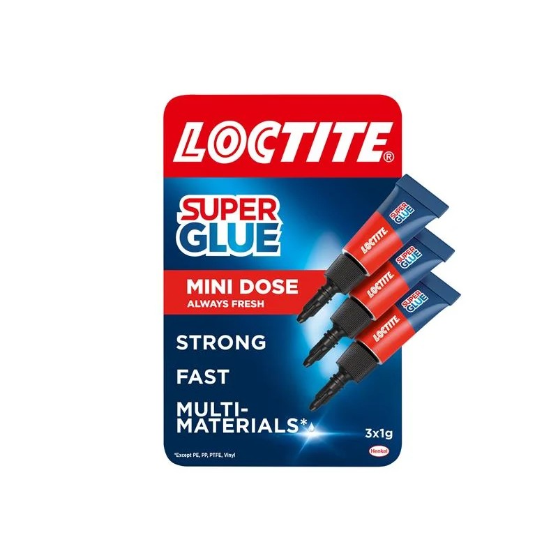 Loctite Super Glue Original Mini Tube Trio 3 x 1g - 2977850
