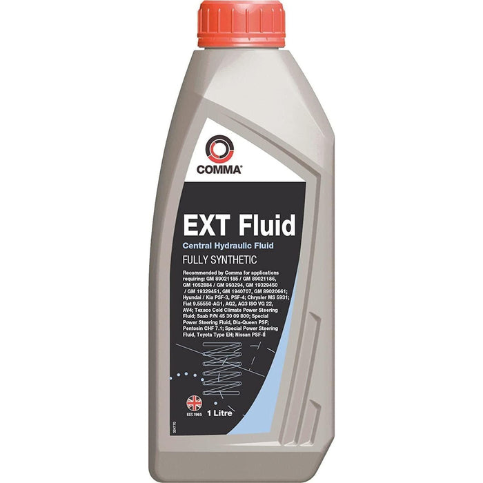 Comma EXT Fully Synthetic CHF Central Hydraulic Power Steering Fluid 1 Litre 1L Comma  - Town Parts