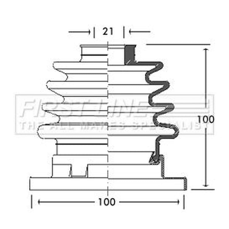 First Line Drive Shaft Bellow Kit Rear Left FCB2759
