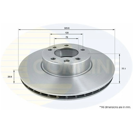 Comline 2 x Internally Vented Front Brake Discs ADC1772V