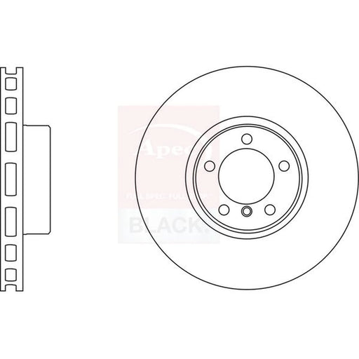 Apec 2 x Vented Front Brake Discs DSK2536B