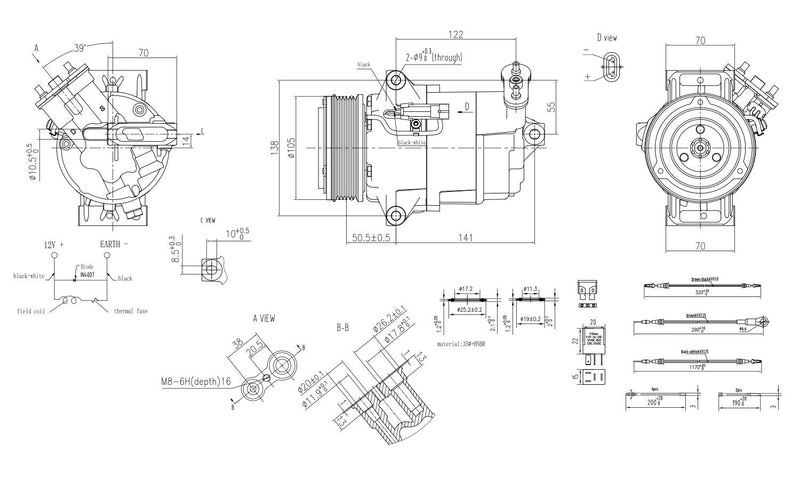 Hella 8FK 366 200-701 Compressor, air conditioning