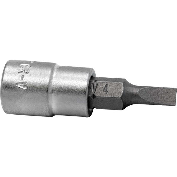 Sealey 1/4"Dr Slotted Socket Bit SL4 (Micro Satin Finish)