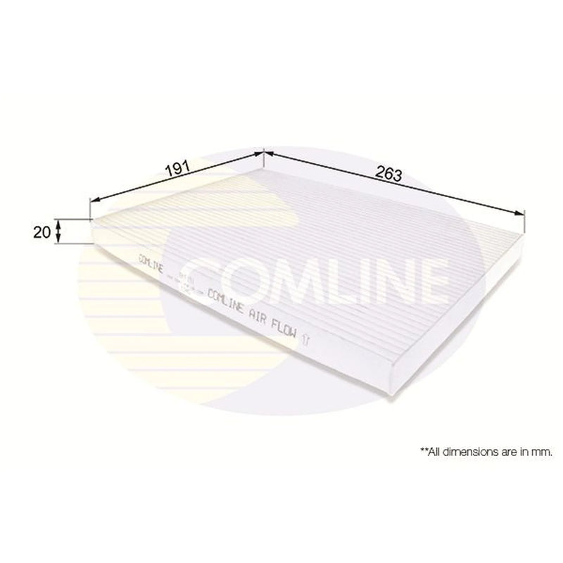 Comline Cabin Air Filter (Pollen Filter) EKF191