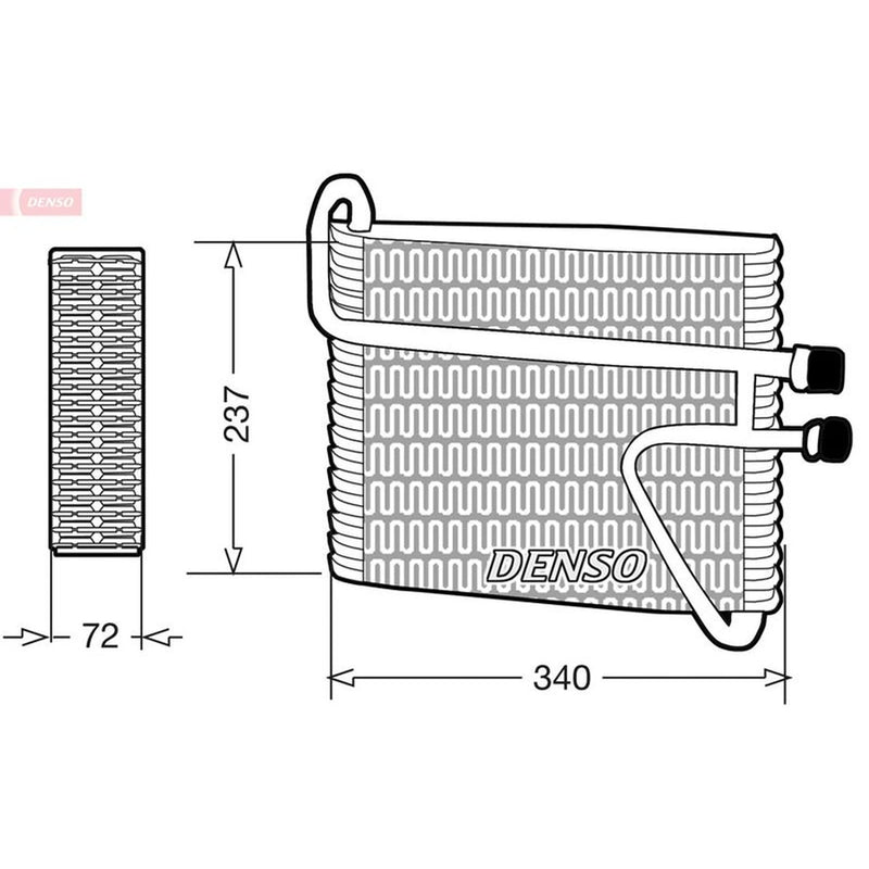 Denso Air Conditioning Evaporator DEV33002