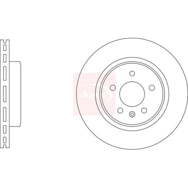 Apec 2 x Vented Rear Brake Discs DSK3414