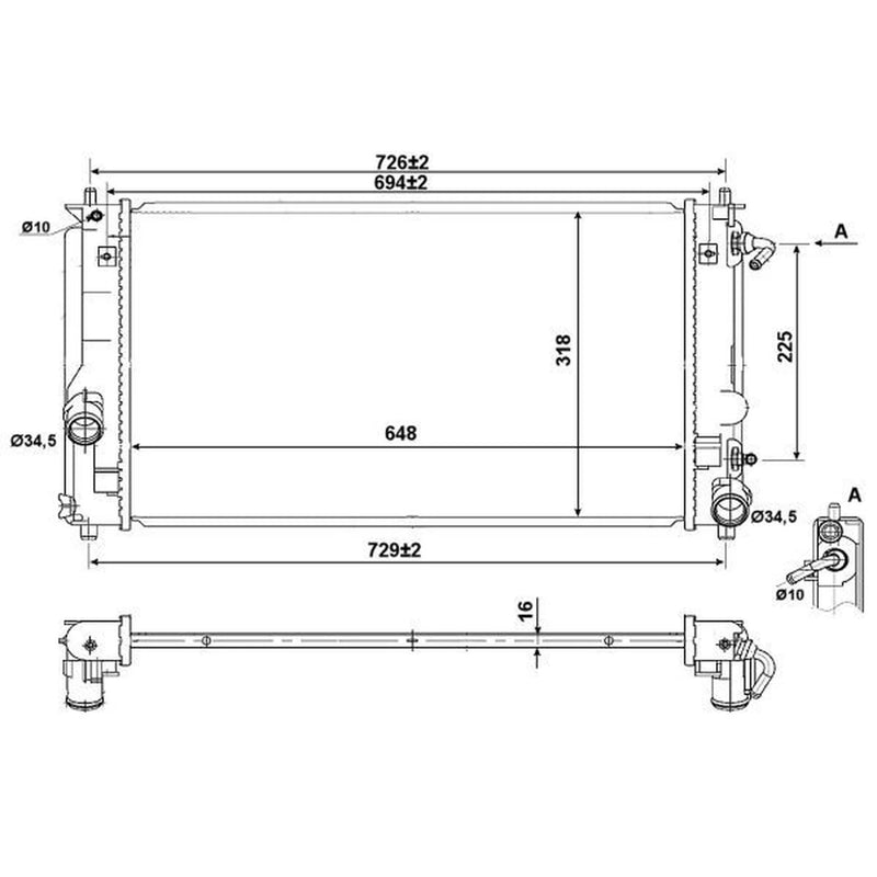 NRF Engine Radiator 53894