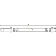 NAPA Brake Hydraulic Hose Line Rear NBH1332