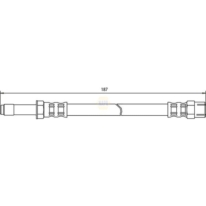 NAPA Brake Hydraulic Hose Line Rear NBH1332