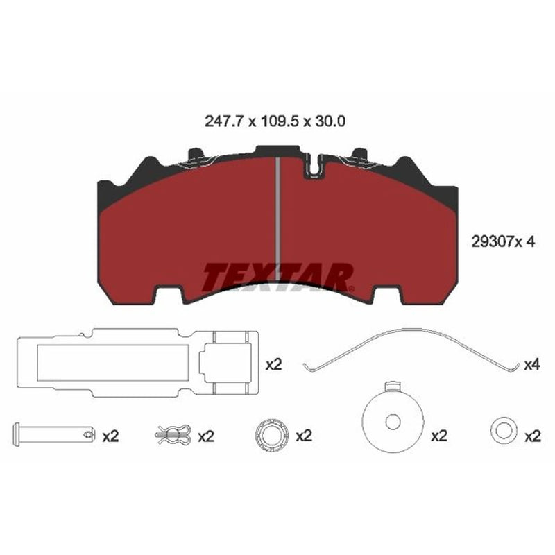 Textar Brake Pad Set 2930701
