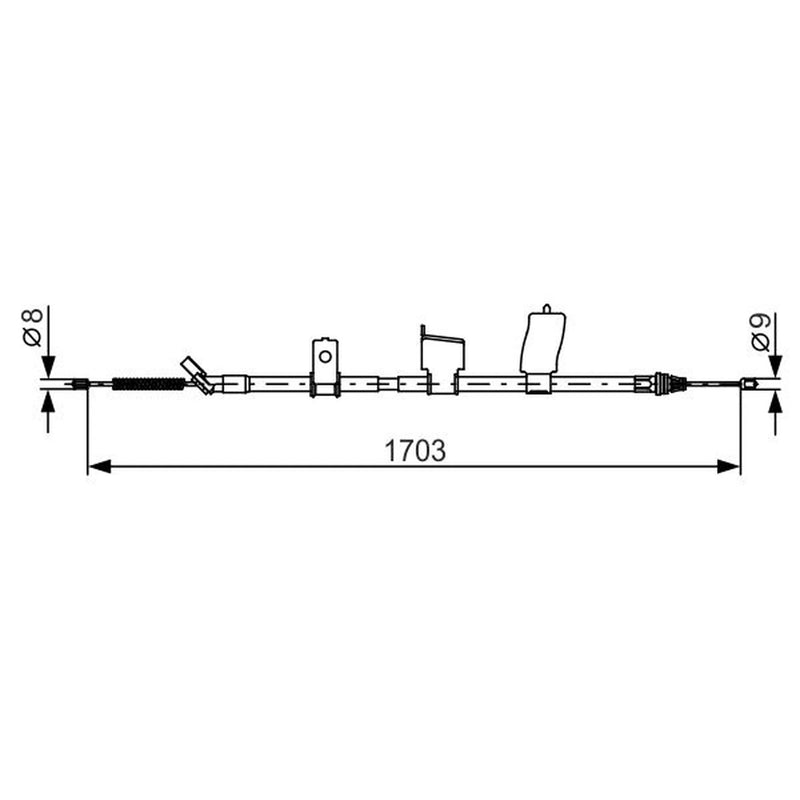 Bosch Handbrake Cable Rear 1 987 482 338