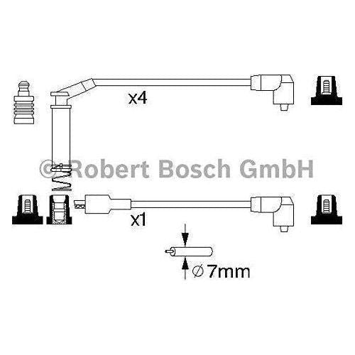 Genuine Bosch Ignition Lead B127 Fits Vauxhall Astra - 1.4 - 91-98 0986357127 Bosch  - Town Parts