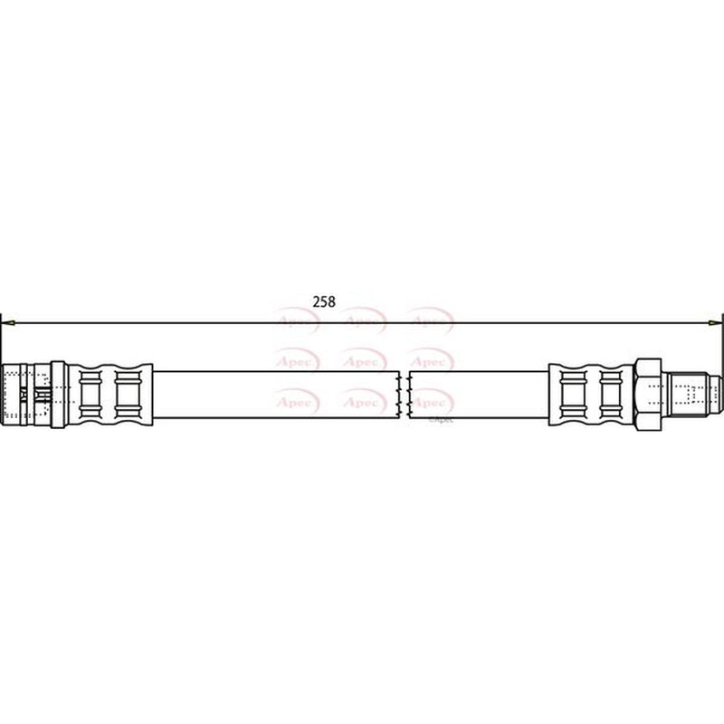 Apec Brake Hydraulic Hose Line Rear HOS3687