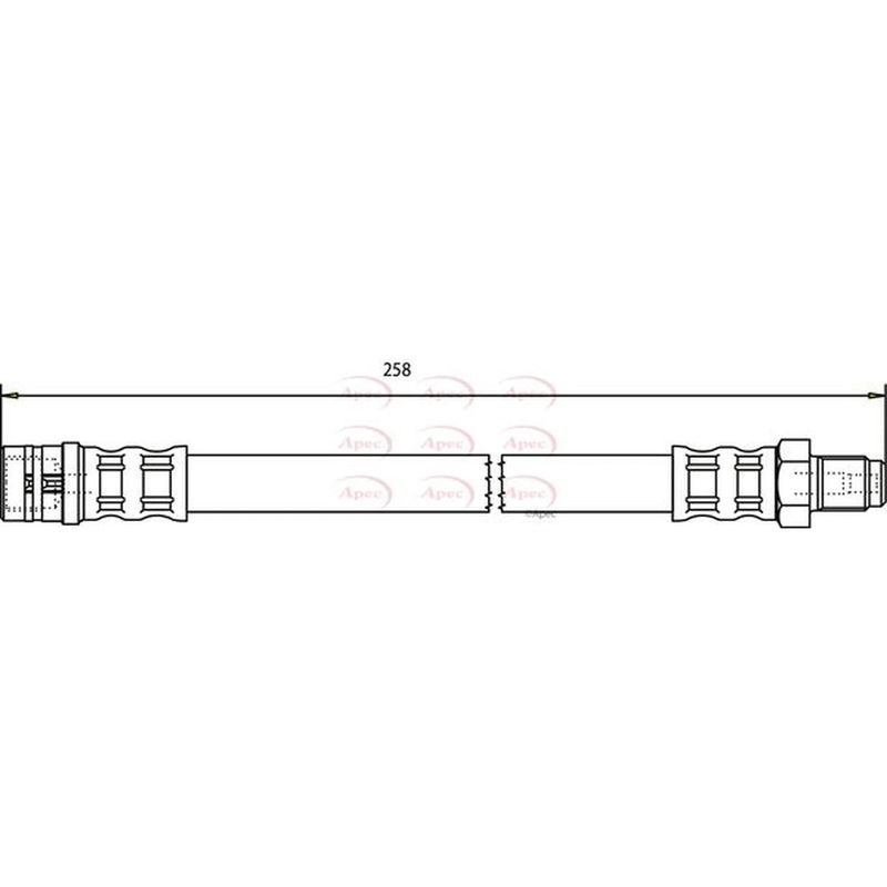 Apec Brake Hydraulic Hose Line Rear HOS3687