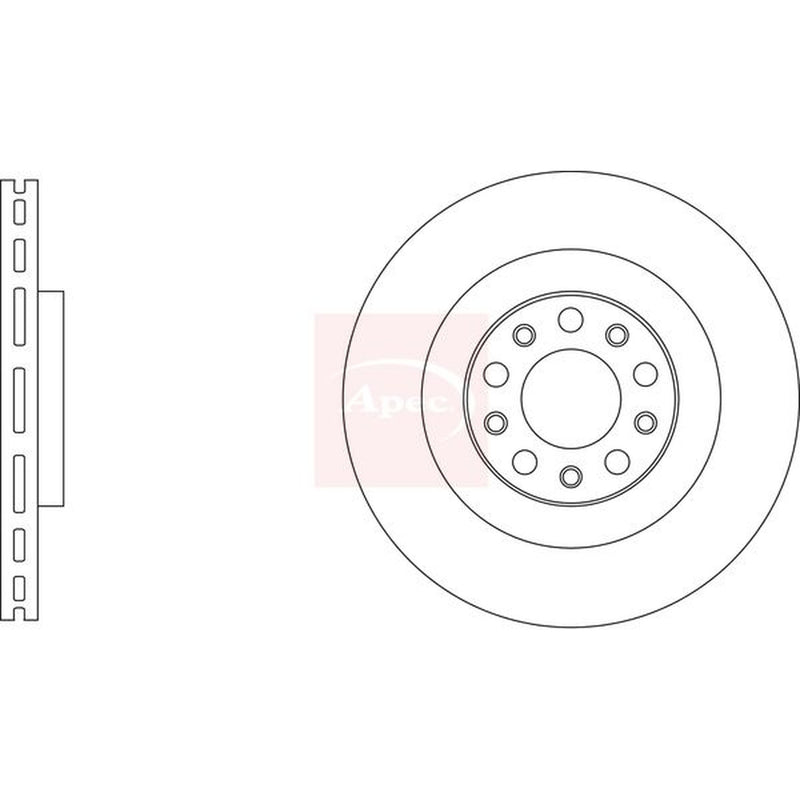 Apec 2 x Vented Rear Brake Discs DSK3386
