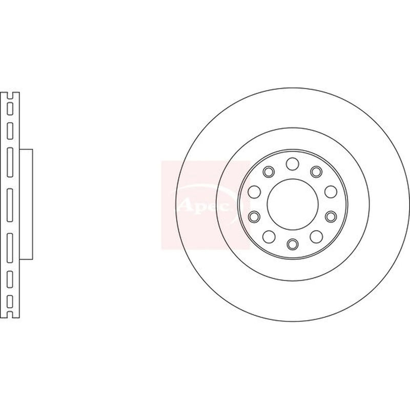 Apec 2 x Vented Rear Brake Discs DSK3386