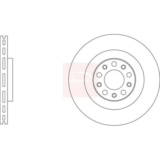 Apec 2 x Vented Rear Brake Discs DSK3386
