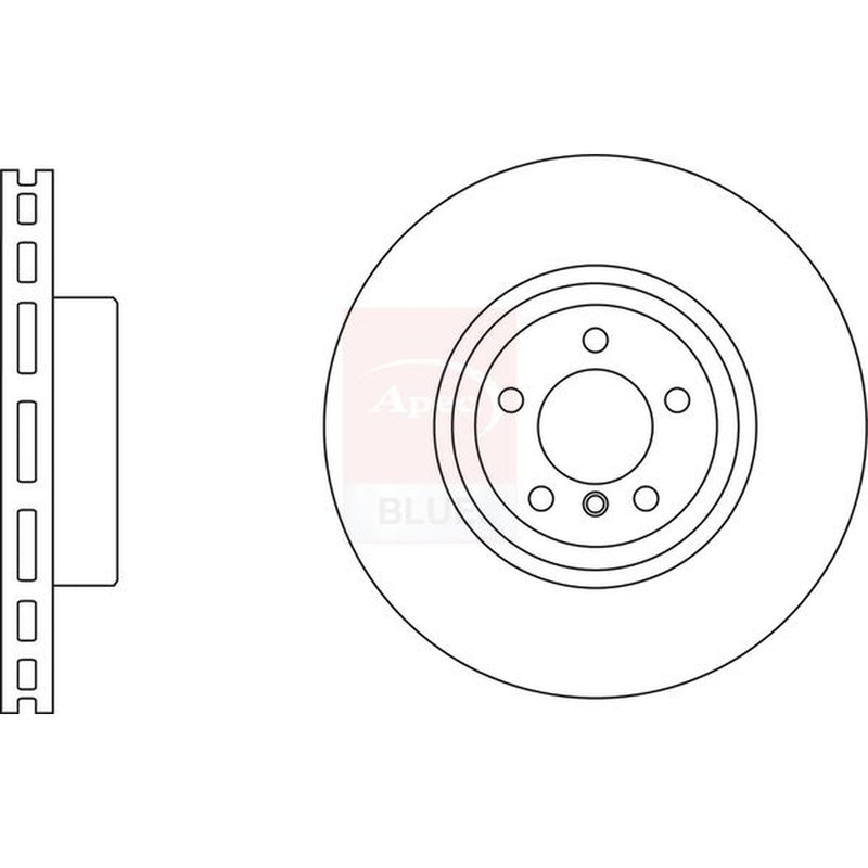 Apec 2 x Vented Front Brake Discs SDK6933
