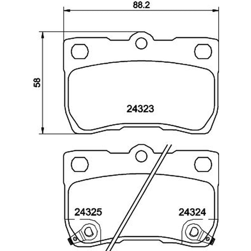 DON Rear Brake Pad Set PCP1959