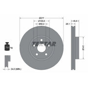 Textar 2 x Front Brake Discs 92135503